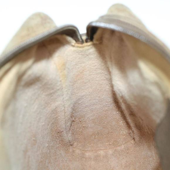 GUCCI GG Canvas Web Sherry Line Clutch Bag PVC Leather Beige Green Auth 54882 - Picture 11 of 16